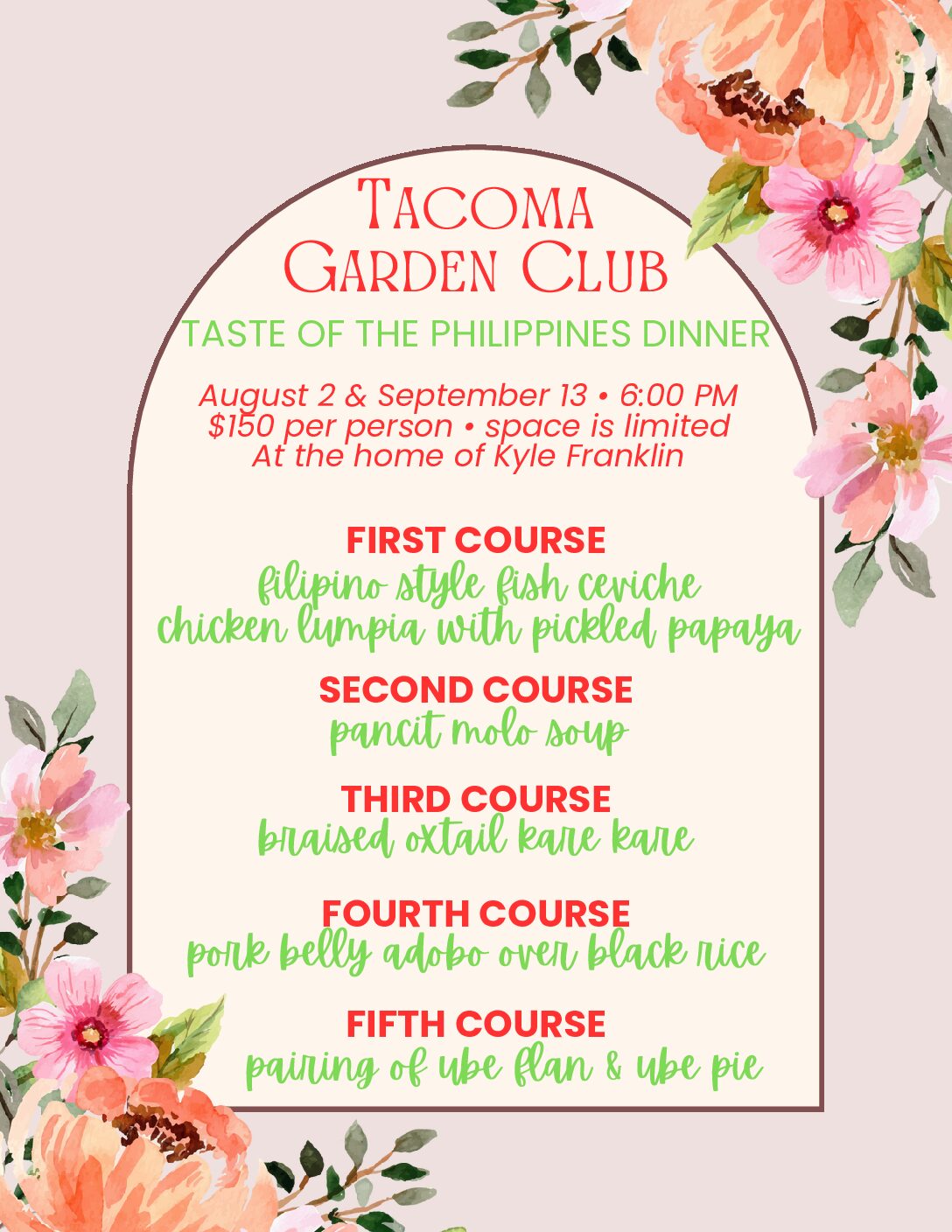 Taste of the Philippines Dinner
